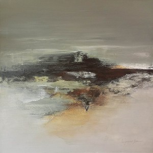 L'passo Benjamin, 42 x 42 Inch, Acrylic on Canvas, Abstract Paintings, AC-LPB-031